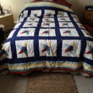 Vintage quilt nautical print